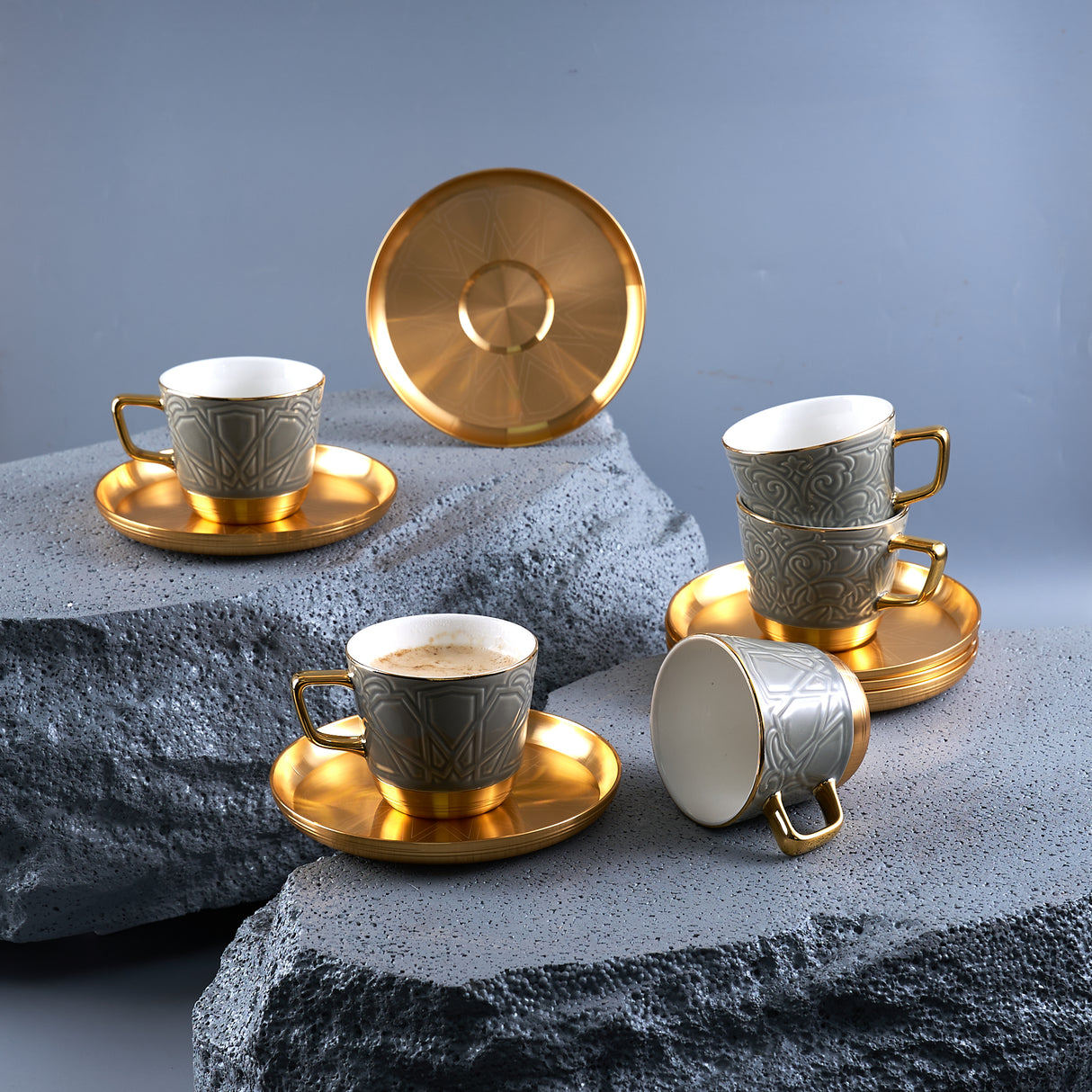 Luxury Majlis - Cappuccino Cups - Grey