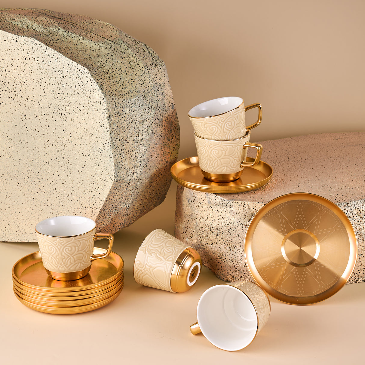 Luxury Majlis - Cappuccino Cups - Beige