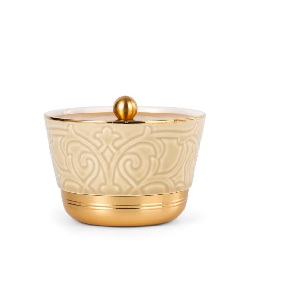 Majlis - Glass Tea Cups and Arabic Coffee Cups, 19 Pieces - Beige