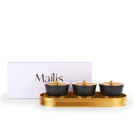 Luxury Majlis- Nuts Serving Set  -Matte Black