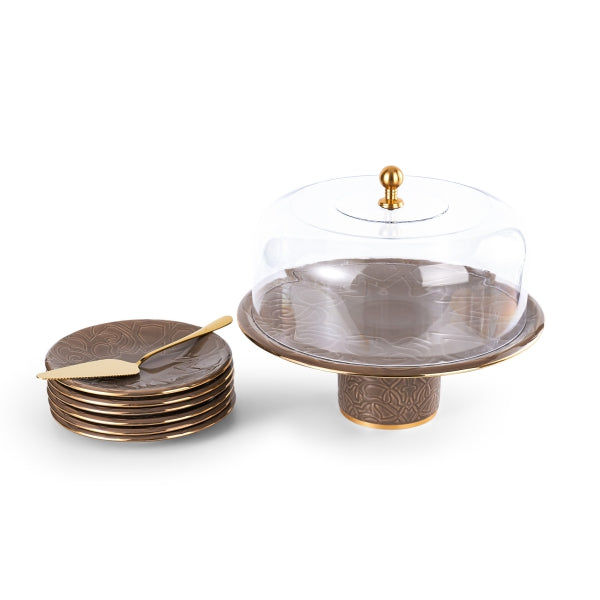 Majlis - Cake Set, 9 Pieces - Brown