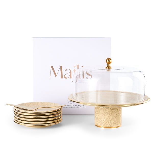 Majlis - Cake Set, 9 Pieces - Beige