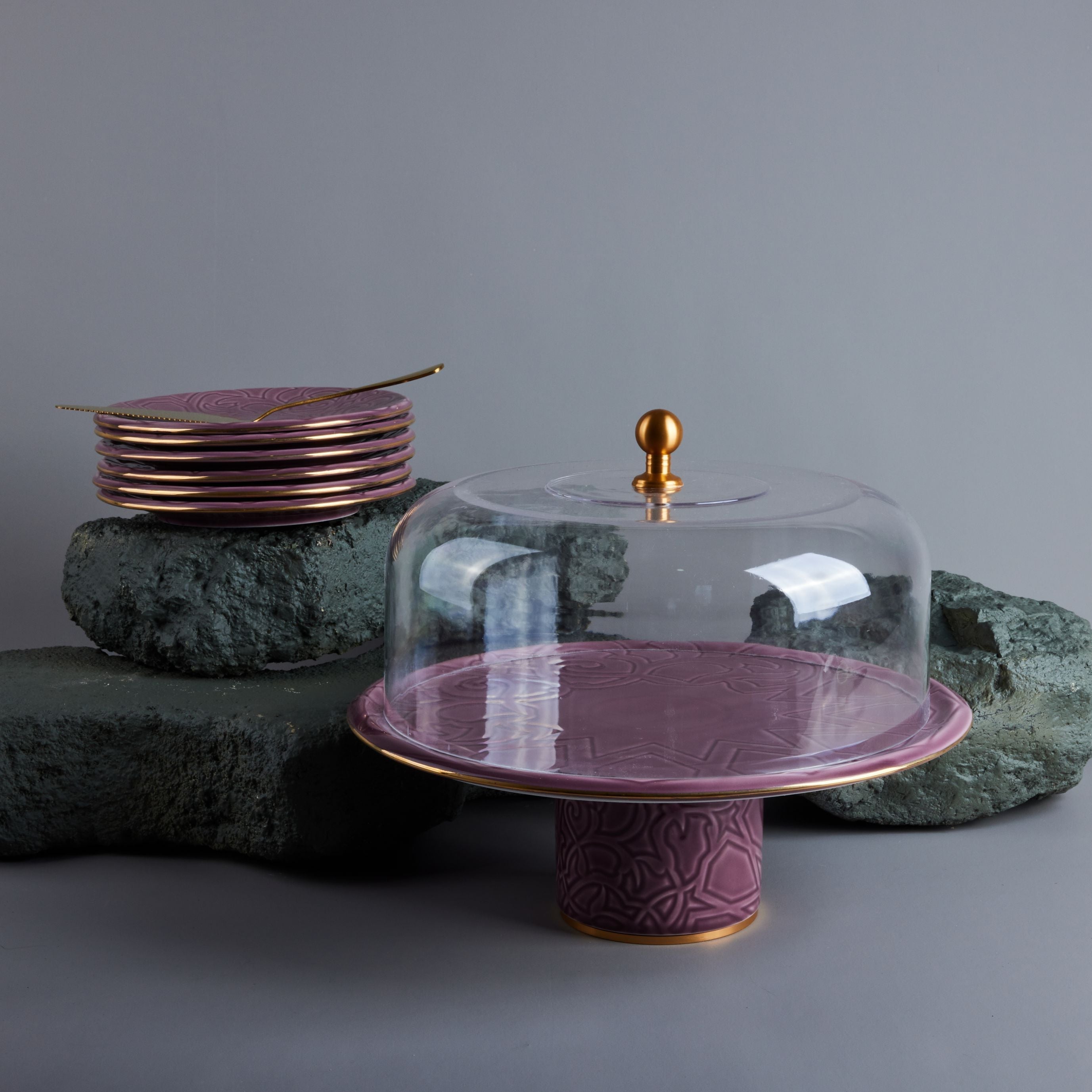 Majlis - Cake Set, 9 Pieces - Purple