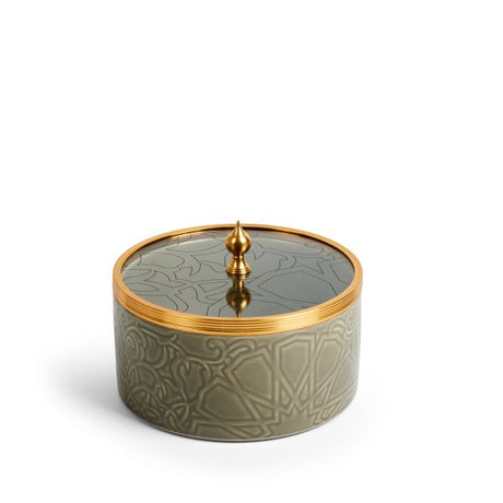 Luxury Majlis - Large Canister - Grey & Gold