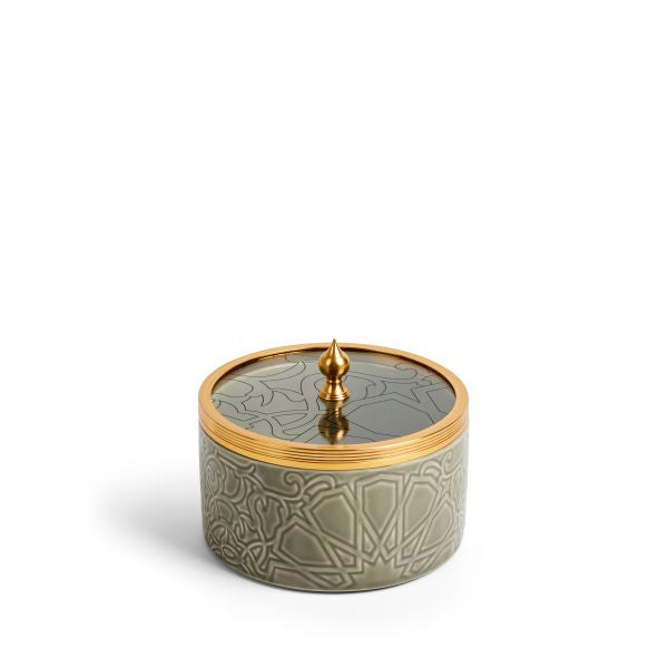 Luxury Majlis - Medium Canister - Grey & Gold