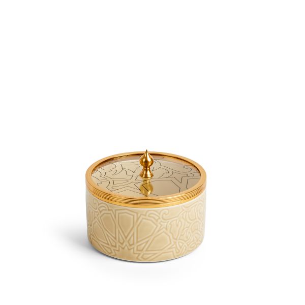 Luxury Majlis - Medium Canister - Beige & Gold