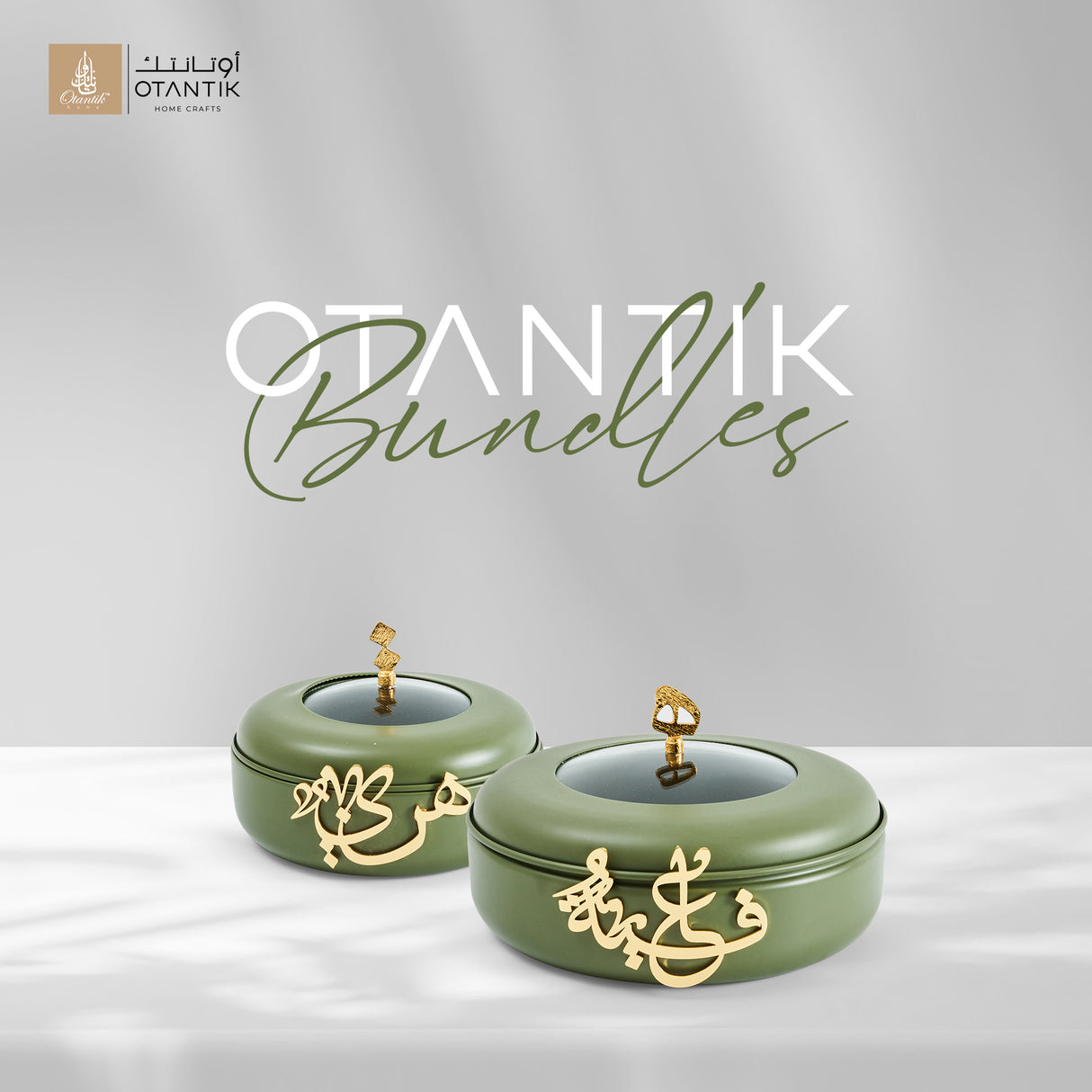 Luxury Diwan – Double Buffet Serve Olive green & Gold