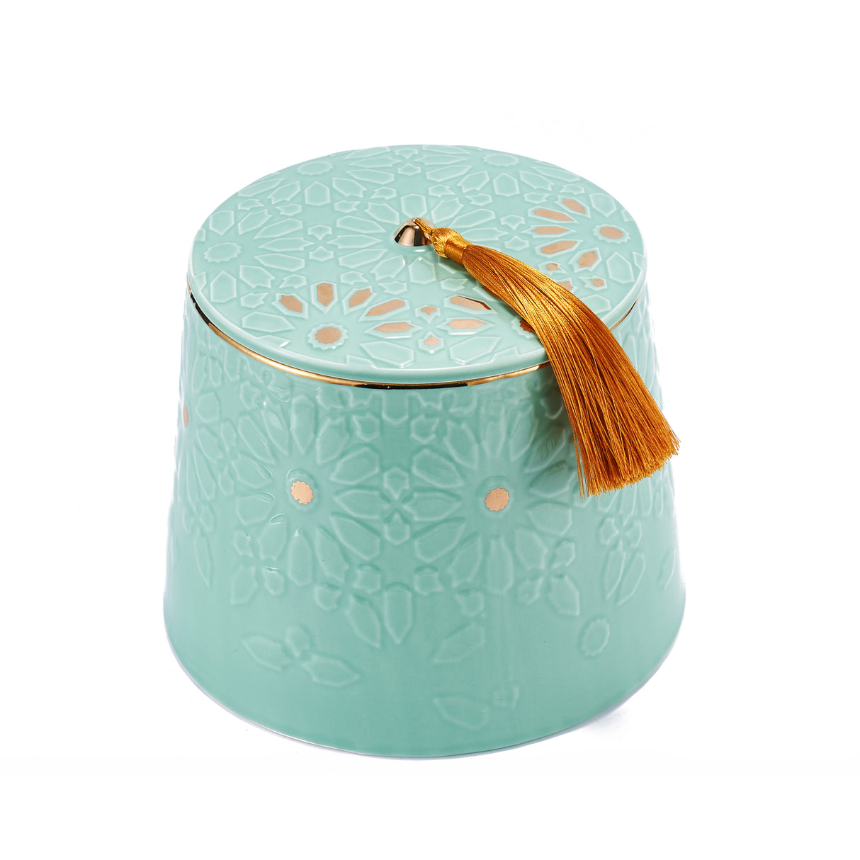 Ikram- Small Choclate Jar -Teal