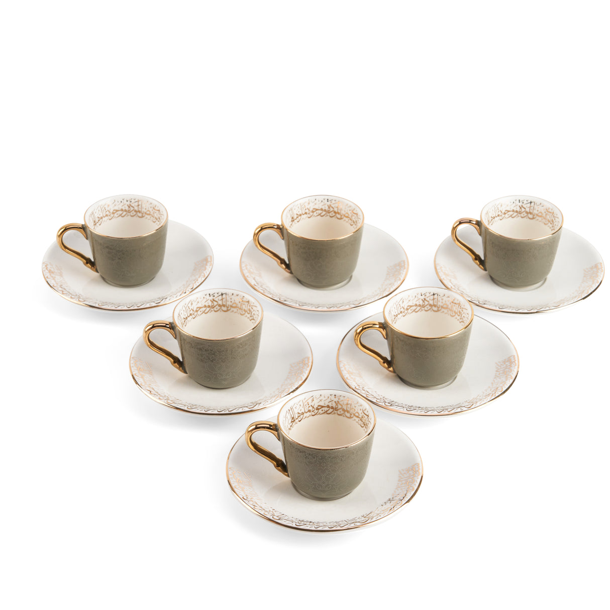 Elegant Joud- Tazas de café espresso/turco -Gris