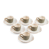Elegant Joud- Tazas de café espresso/turco -Gris