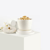 Rattan - Meduim canister - Beige & Gold