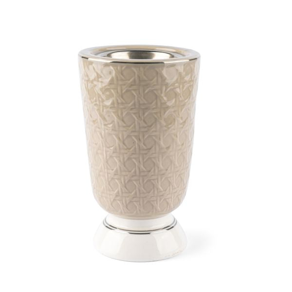 Rattan - Incesne Burner- Beige  & Silver