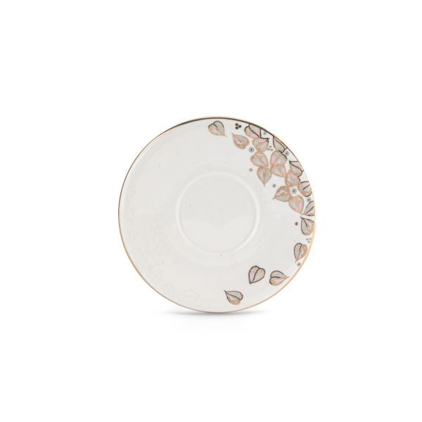 Lilac - Glass Tea Cups and Arabic Coffee Cups, 19 Pieces -  White