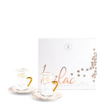 Stylish Lilac - Tea Set (12-Pcs) - Beige & Gold