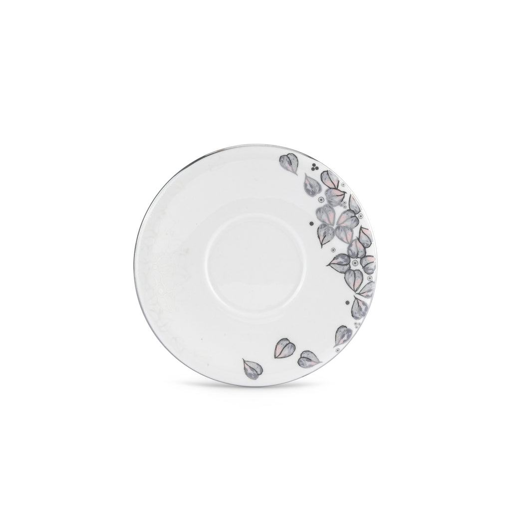 Lilac - Glass Tea Cups and Arabic Coffee Cups, 19 Pieces - Grey