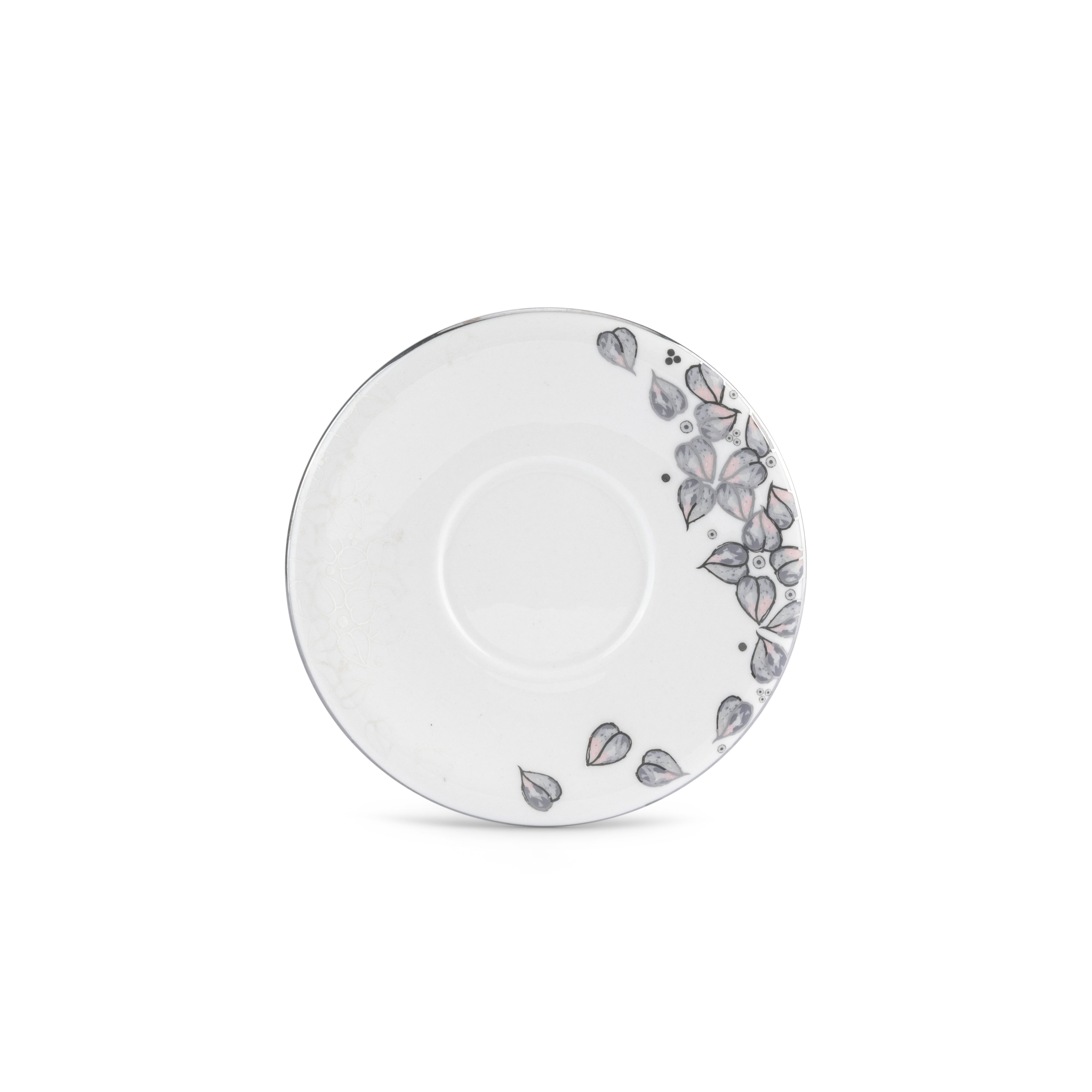 Lilac - Glass Tea Cups and Arabic Coffee Cups, 19 Pieces - Grey