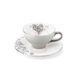 Stylish Lilac - Cappuccino Cups- Grey & Silver