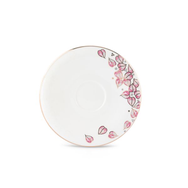 Lilac - English Tea Cup Set, 12 Pieces - Pink