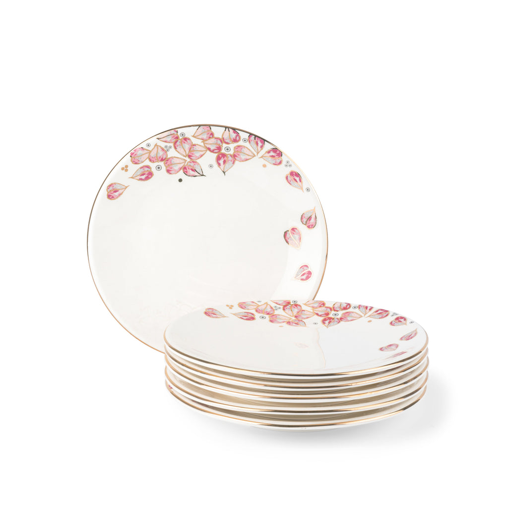 Lilac - Dessert Plate Set, 6 Pieces - Pink