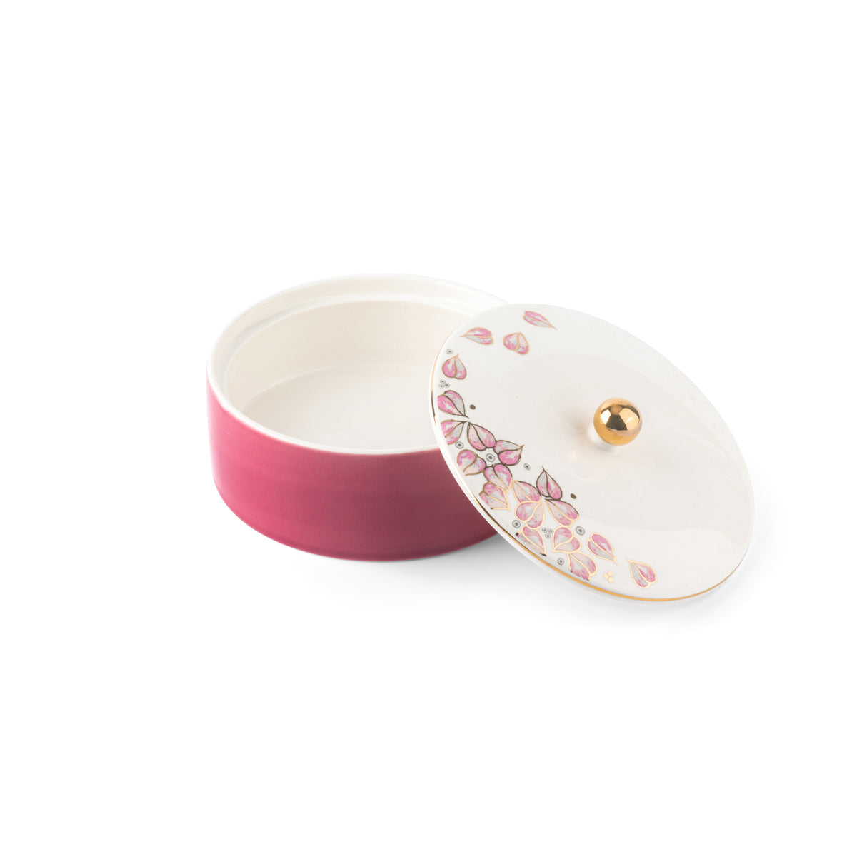 Stylish Lilac - Decorative Small Canister/Server - Pink & Gold