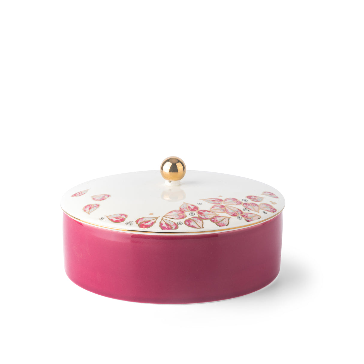 Stylish Lilac - Decorative Medium Canister/Server - Pink & Gold