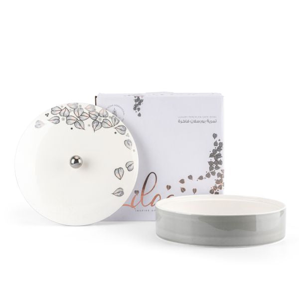 Lilac - Decorative Large Canister/Server - Grey