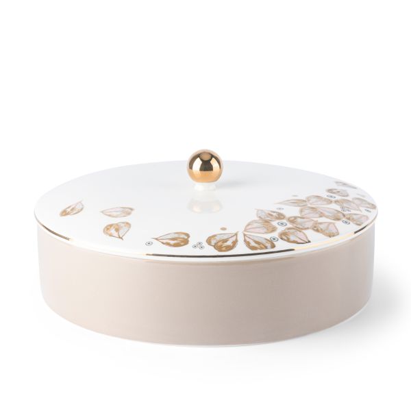 Lilac - Decorative Large Canister/Server - Beige