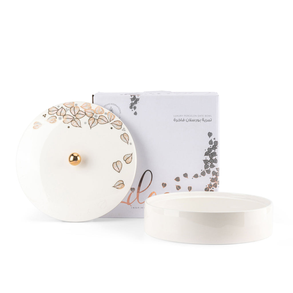 Lilac - Decorative Large Canister/Server - White