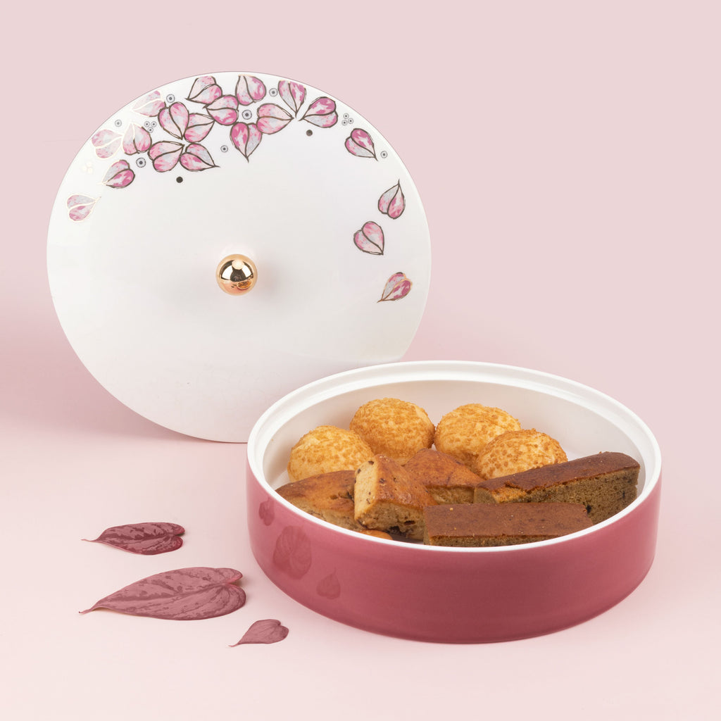 Lilac - Decorative Large Canister/Server - Pink