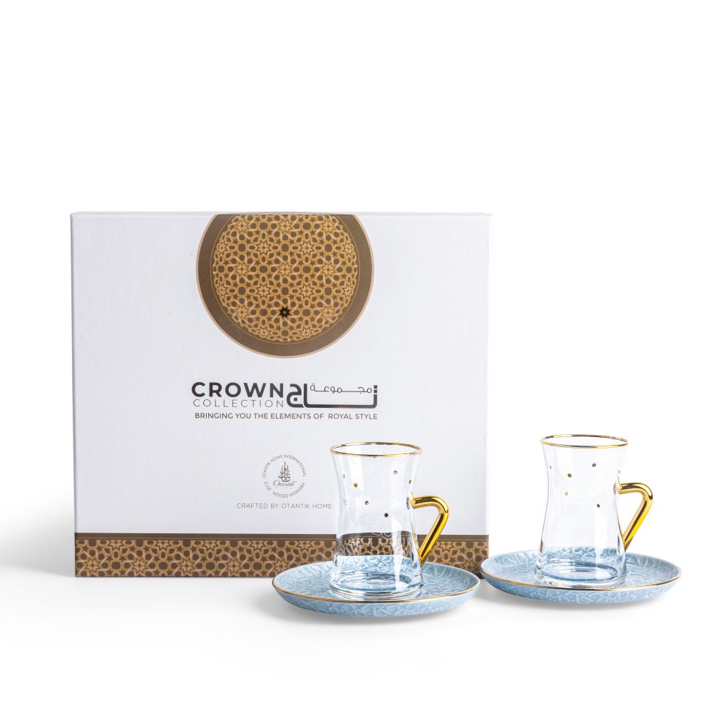 Tea Glass Sets From Crown - Blue