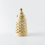 Rosette - Medium Candle Holder - Ivory & Gold