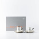 Rosette - Turkish Coffee Set - Beige & Silver