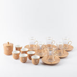 Rosette - Tea Set (19-Pc) - Orange & Gold