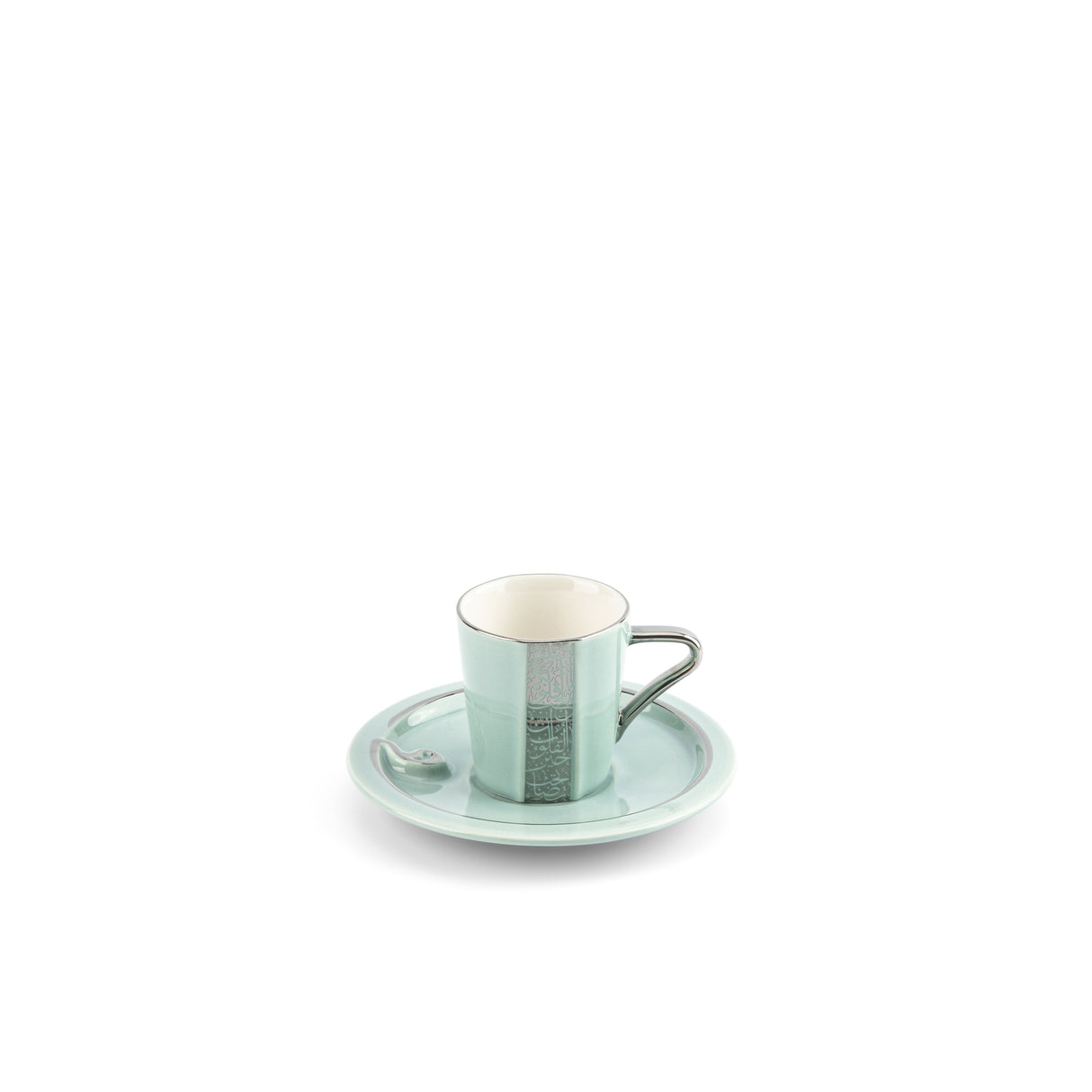 The Noor Luxury Coffee Duo (Set of 2)-Blue & Silver
