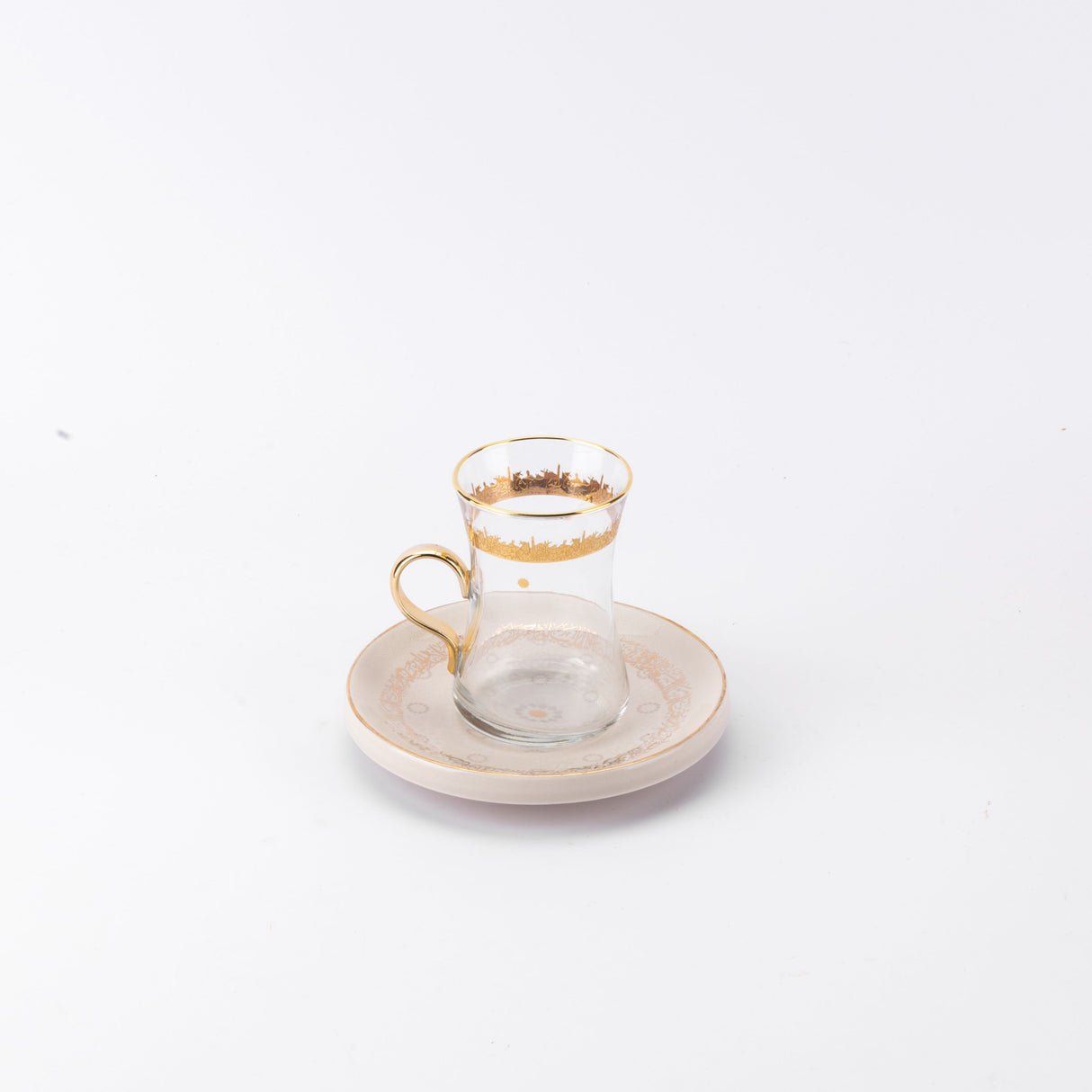 Atheer - Tea Set (19-Pc) - Beige & Gold