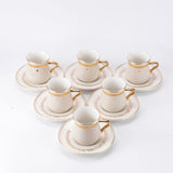 Atheer - Cappuccino Set (12-Pc) - Beige & Gold