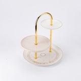 Atheer - 3 Tier Plate - Beige & Gold