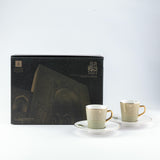 Asala - Esspresso/Turkish Coffee Set (12-Pc) - Olive Green & Gold