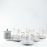 Asala - Tea Set (13-Pc) - Grey & Gold