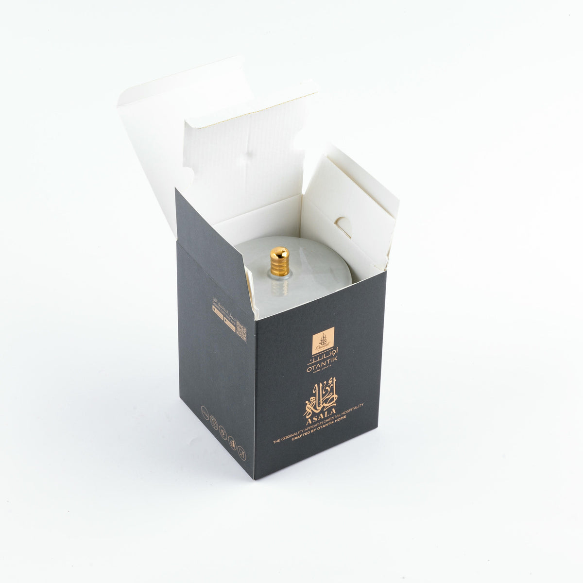 Asala - Medium Candle| Wild Cedarberry - Grey & Gold