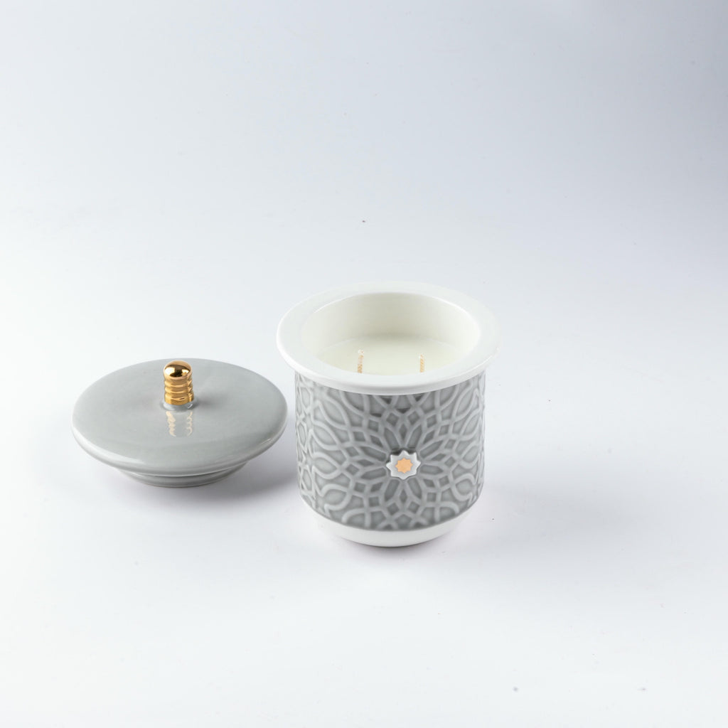 Asala - Large Candle| Wild Cedarberry - Grey & Gold