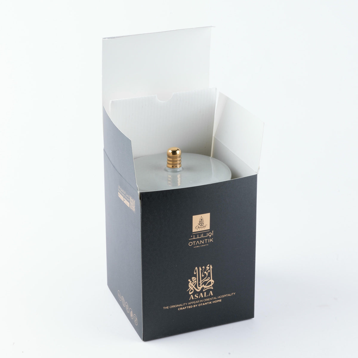 Asala - Large Candle| Wild Cedarberry - Grey & Gold
