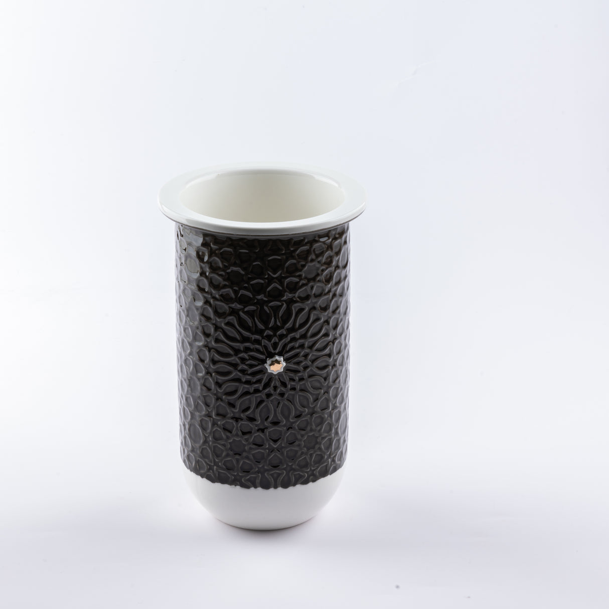 Asala - Medium Decorative Vase - Black  & Gold