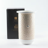 Asala - Large Decorative Vase - Beige & Silver