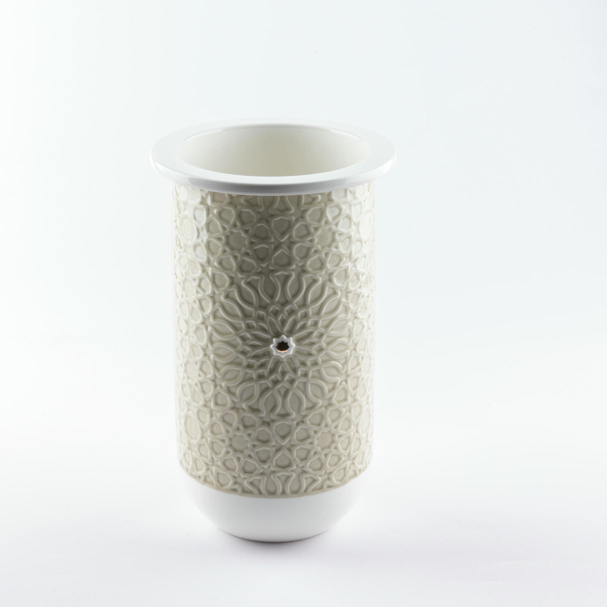 Asala - Large Decorative Vase - Beige & Gold