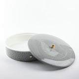 Asala - Large Decorative Canister - Grey & Gold