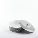 Asala - Medium Decorative Canister - Grey & Gold