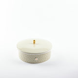 Asala - Medium Decorative Canister - Beige & Gold