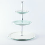 Asala - 3 Tier Plate - Teal & Silver