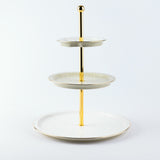 Asala - 3 Tier Plate- Beige & Gold